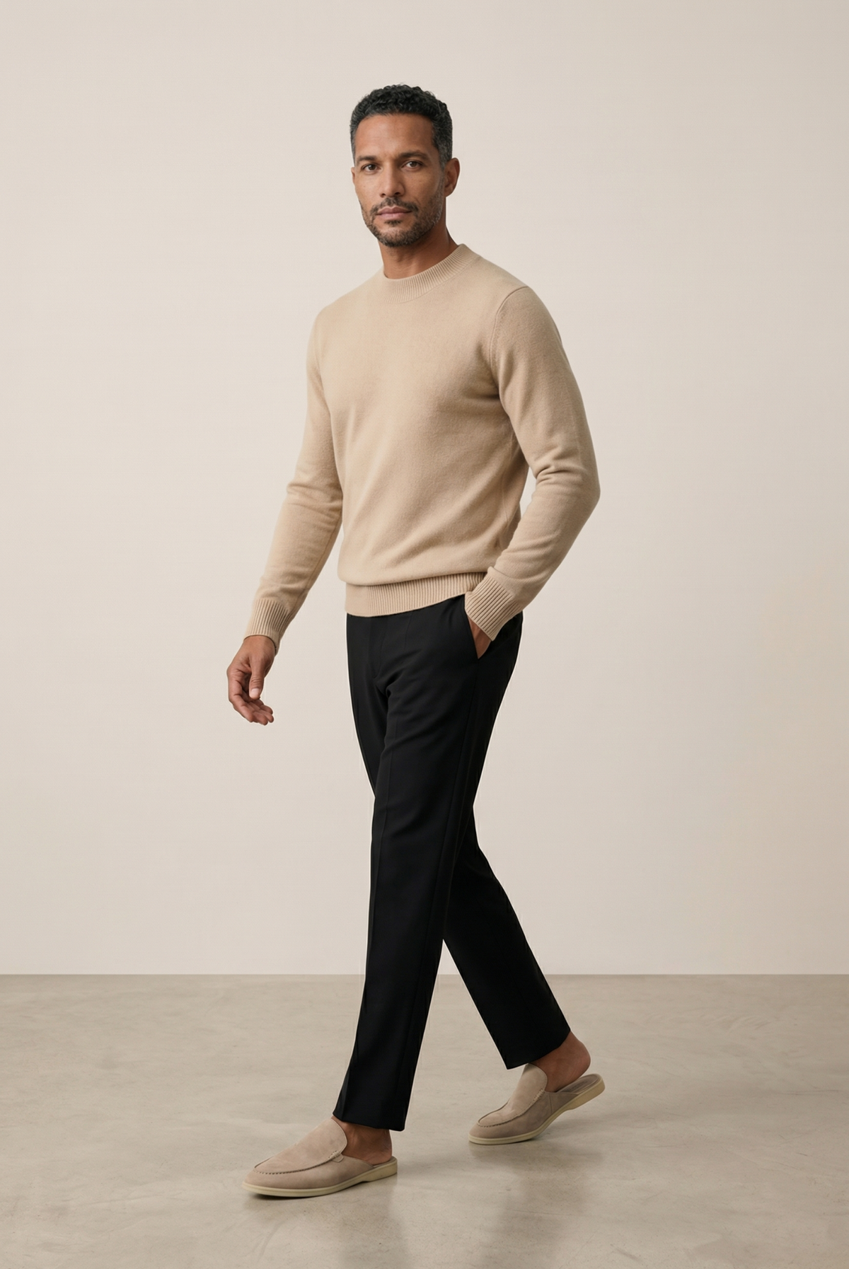 Creme Cashmere Bisiklet Yaka 5