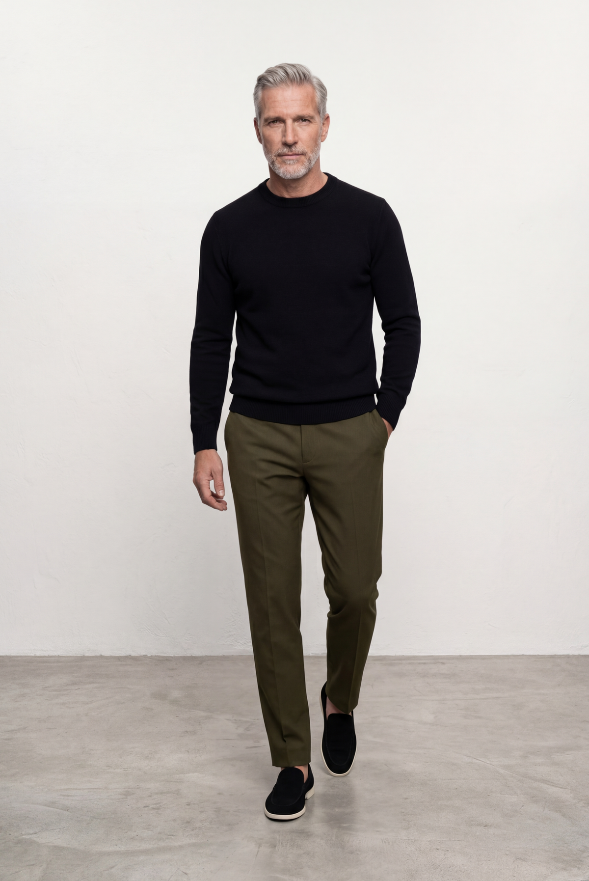 Siyah Cashmere Bisiklet Yaka 5