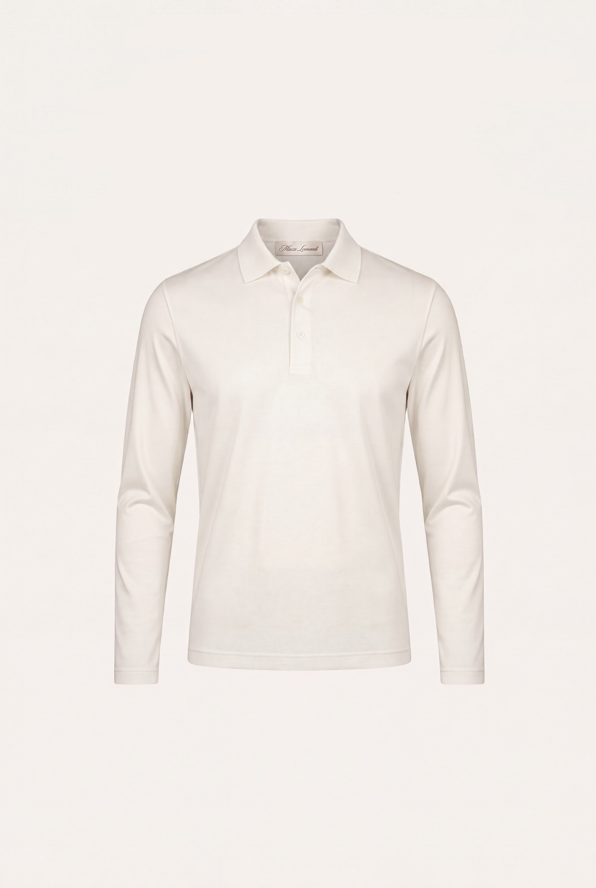 Beyaz Imperial Uzun Kollu Polo — Mazzo Leonardi erkek polo