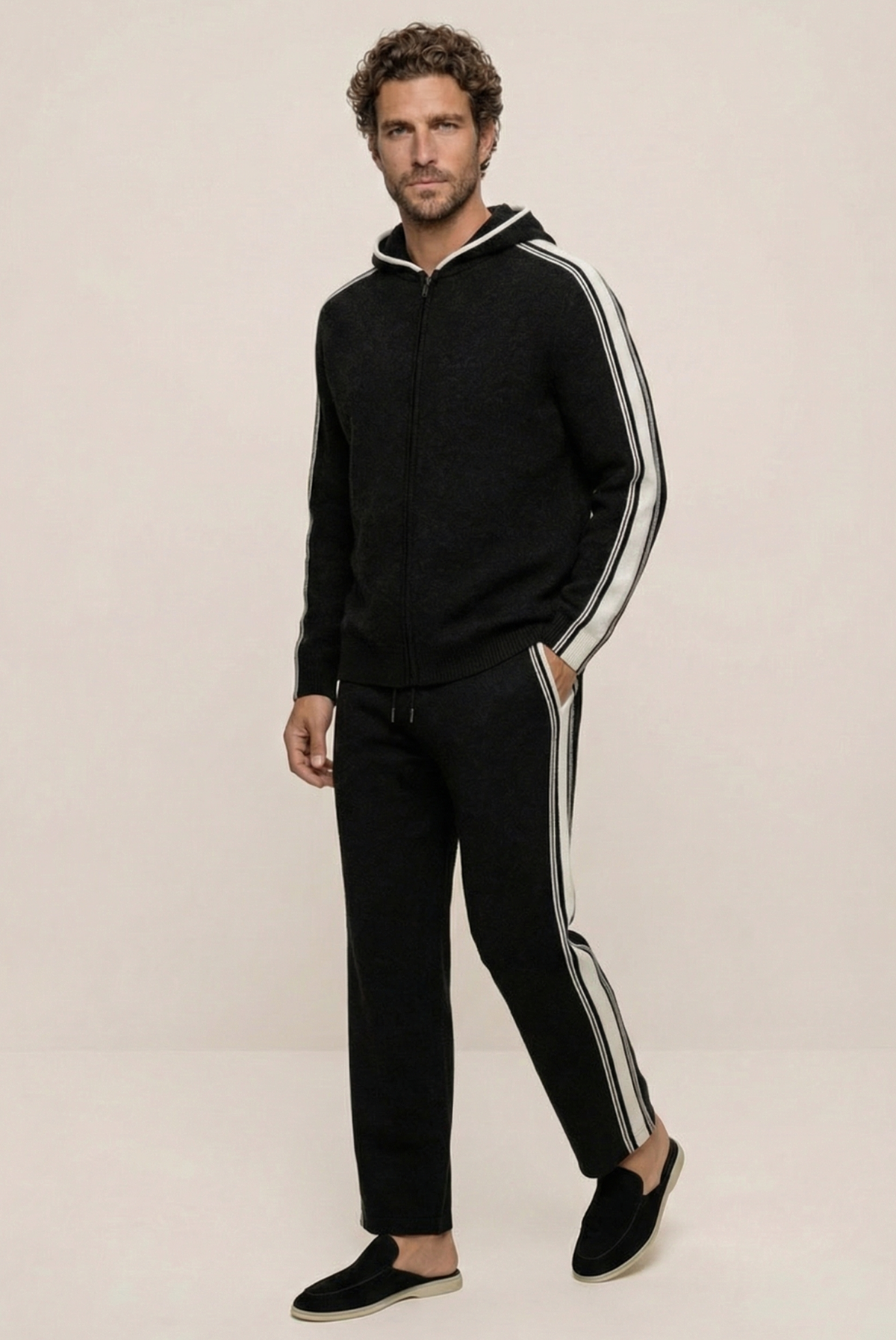 Siyah Merino Wool Eşofman Takımı 5