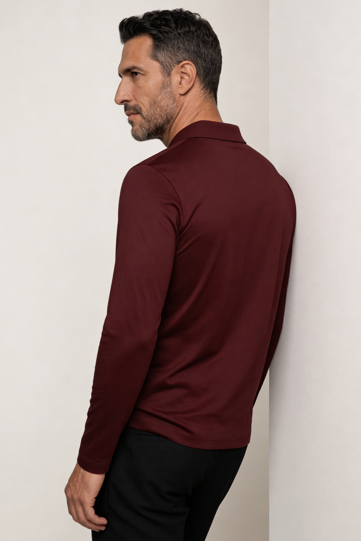 Bordo Imperial Uzun Kollu Polo 4