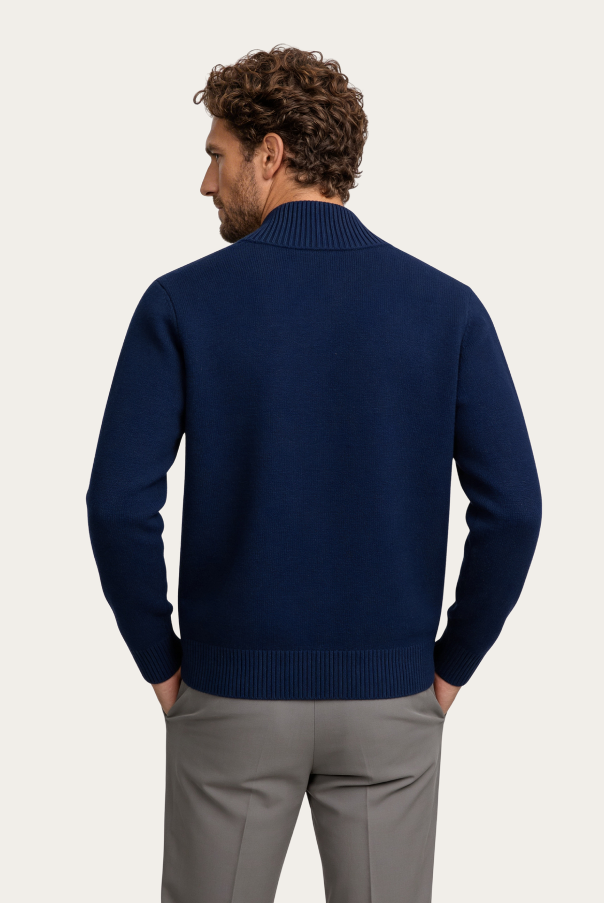 Lacivert Mavi Cashmere Hırka 2